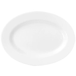 24 Travessas de Melamina Branca 20x14cm Restaurante Bandeja Oval para Buffet Haus Concept - 2