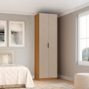 Ver imagem 1 de Guarda-roupa Modulado 2 Portas com Prateleiras sem Gavetas 70cm 100% MDF Clean