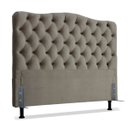 Ver imagem 1 de Cabeceira de Cama Box Viúva 128 Cm Dunas Casavezi Suede Veludo Marrom Claro