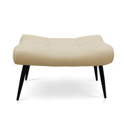 Kit 01 Poltrona e 01 Puff Sher Suede Bege de Ferro - 8