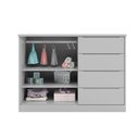Ver imagem 3 de Cômoda 2 Portas Infantil 4 Gavetas Cinza Nuuk Jm Móveis Baby