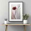 Ver imagem 1 de Quadro Moderno Flor Vinho - 60x48cm:moldura Branca