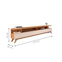 Ver imagem 2 de Rack para TV Rack Vivare 220 Nature Off White 217cm MDP com Corrediças Telescópicas Germai Móveis