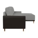 Ver imagem 6 de Sofá 4 Lugares com Chaise Lado Esquerdo 258cm em Corino Geribá Cinza/Preto