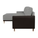 Ver imagem 7 de Sofá 4 Lugares com Chaise Lado Esquerdo 258cm em Corino Geribá Cinza/Preto