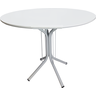 Mesa Jantar Redonda 80cm Branco Mdf Base 4 Apoio Isa - 1
