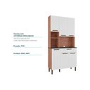 Ver imagem 3 de Kit de Cozinha Compacta Tannat Gold c/ 6 Portas e 1 Gaveta Castanho/Branco - Ronipa