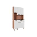 Ver imagem 1 de Kit de Cozinha Compacta Tannat Gold c/ 6 Portas e 1 Gaveta Castanho/Branco - Ronipa