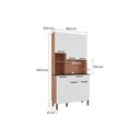 Ver imagem 4 de Kit de Cozinha Compacta Tannat Gold c/ 6 Portas e 1 Gaveta Castanho/Branco - Ronipa