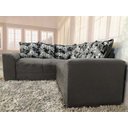 Ver imagem 4 de Sofá Canto Cinza Claro com Floral 605/37 Belo