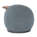 Ver imagem 4 de Poltrona Kaira Mesa Lateral Esquerda Base Fixa Titânio Bouclé Azul Claro - Nexta Casa