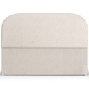 Ver imagem 3 de Cabeceira Cama Box Casal 140cm Lanna com Puff Recamier Doha W01 Linho Cru - Lyam Decor