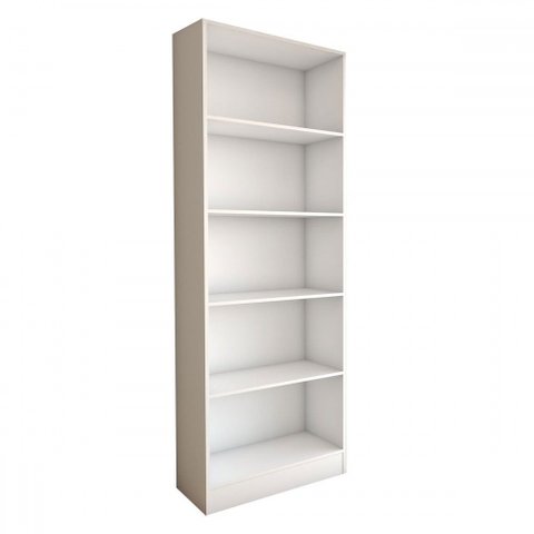 Estante para Livros Alexa 4 Prateleiras Branco - Panorama Móveis