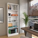 Ver imagem 2 de Estante para Livros Alexa 4 Prateleiras Branco - Panorama Móveis