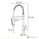 Ver imagem 5 de Torneira Misturador Cozinha Flex com Ducha Preto Fosco