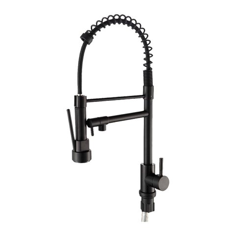 Torneira Misturador Cozinha Flex com Ducha Preto Fosco
