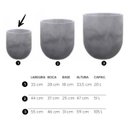 Ver imagem 3 de Vaso Cilíndrico Liso 33 (20l) Cor Cimento Queimado Japi