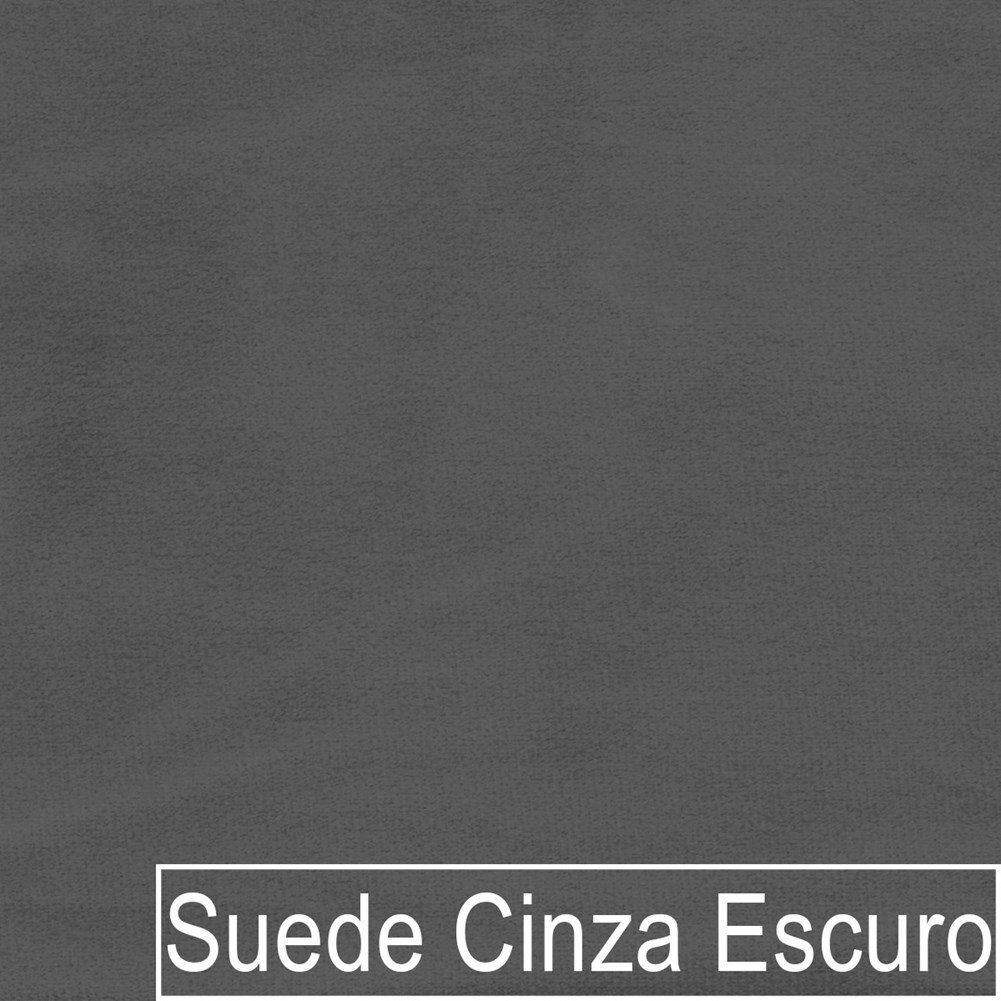 Kit 2 Poltronas Decorativas Sala de Estar Recepção Mavie Base de Ferro Preto Suede Cinza Escuro - Am - 8