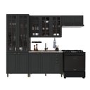 Ver imagem 2 de Armário de Cozinha Modulada Compacta Fidelitá Nara 100% MDF 4 Peças 280cm 12 Portas 2 Gavetas sem
