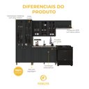 Ver imagem 5 de Armário de Cozinha Modulada Compacta Fidelitá Nara 100% MDF 4 Peças 280cm 12 Portas 2 Gavetas sem
