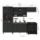 Ver imagem 4 de Armário de Cozinha Modulada Compacta Fidelitá Nara 100% MDF 4 Peças 280cm 12 Portas 2 Gavetas sem