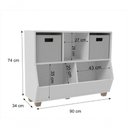 Ver imagem 2 de Organizador De Brinquedos Bernardo 100% Mdf Quarto Criança