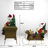 Papai Noel Animado no Trenó 30cm Cor Vermelho com Presentes - 6