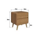 Ver imagem 6 de Conjunto Duas Mesas de Cabeceira com 02 Gavetas Linha Curve Marrom