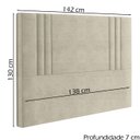 Ver imagem 4 de Cabeceira Casal 138 cm London Veludo Bege Soon