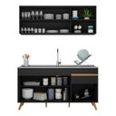 Ver imagem 6 de Cozinha Compacta Veneza GB Multimóveis MP2079 com Armário e Balcão Preta