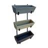 Kit 3 Vasos para plantar Horta Suculenta Temperos com suporte 50cm Polietileno BGPLASTICOS V22 TERRA - 1