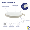 Ver imagem 3 de Moldura Roda Meio Eva Adesivo Flexível Sol 5cmx5mm 25 Metros - Branco