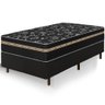 Cama Box Preta + Colchão Solteiro King Ortho Suport Ortopédico Espuma D33 Pillow Paparazzi - 1
