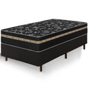 Ver imagem 1 de Cama Box Preta + Colchão Solteiro King Ortho Suport Ortopédico Espuma D33 Pillow Paparazzi