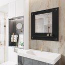 Ver imagem 3 de Espelheira de Banheiro Com Prateleira Firenze Decore Preto - Comprar Moveis em Casa