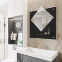 Ver imagem 1 de Espelheira de Banheiro Com Prateleira Firenze Decore Preto - Comprar Moveis em Casa