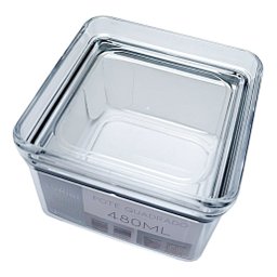 Conjunto 04 Potes Hermético Quadrado Lumini Empilhável 480ml Paramount Kit 4 Paramount 1161 Transpar - 6