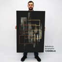 Ver imagem 2 de Quadro Decorativo em Canvas Abstrato Moderno - Chassi - 120 x 80cm