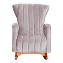 Ver imagem 5 de Kit 2 Poltronas Estofada Balanço Melinda Veludo Rose