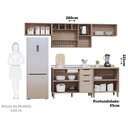 Ver imagem 2 de Cozinha Modulada Compacta 5 Peças sem Tampo Aspen Luciane Móveis