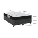 Ver imagem 3 de Cama Box Casal Bipartido + Colchão D33 One Face - 56x138x188cm - E-shop Casa - Couro
