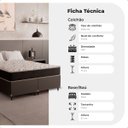 Ver imagem 2 de Cama Box Casal Bipartido + Colchão D33 One Face - 56x138x188cm - e-Shop Casa - Couro