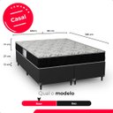 Ver imagem 3 de Cama Box Casal Bipartido + Colchão D33 One Face - 56x138x188cm - e-Shop Casa - Couro