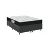 Cama Box Casal Bipartido + Colchão D33 One Face - 56x138x188cm - E-shop Casa - Couro - 1