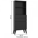 Ver imagem 3 de Armário para Escritório 1 Porta 2 Gavetas Cinza Vulcano 736 - Soluzione