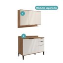 Ver imagem 4 de Armário de Cozinha Completa C Balcão Miami Vibe Carraro Off White C Freijó