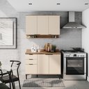 Ver imagem 1 de Armário de Cozinha Completa C Balcão Miami Vibe Carraro Off White C Freijó