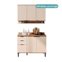 Ver imagem 3 de Armário de Cozinha Completa C Balcão Miami Vibe Carraro Off White C Freijó