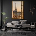 Ver imagem 1 de Quadro Decorativo Torre Eiffel Pela Janela Com Moldura e Sem Vidro 100X160