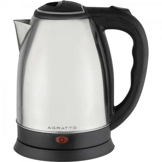Chaleira Elétrica Agratto Ce02 Prata em Aço Inox 220v